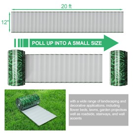 GOYLSER Corrugated Metal Garden Edging, Flexible Garden Edge Sturdy Border Perfect for DIY Flower Bed Edging and Landscaping Edging Border (Green, 20ft x 12 Inch)