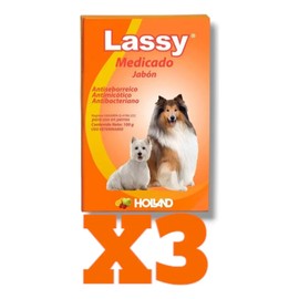 3 Piezas Jabón Lassy Medicado (antimicótico, Antibacteriano)