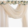 20ft Wedding Arch Draping Fabric,Sheer Backdrop Curtains Draps Decorations for