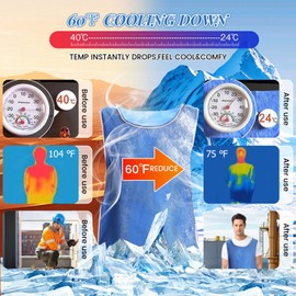 Cooling Vest for Men Women,PVA Evaporative Adjustable Breathable Mesh Ice Vest for Hot Weather Use,Summer Cooling Jacket for for Outdoor Work,Fishing,Cycling,Running,Gardening,Motorcycle