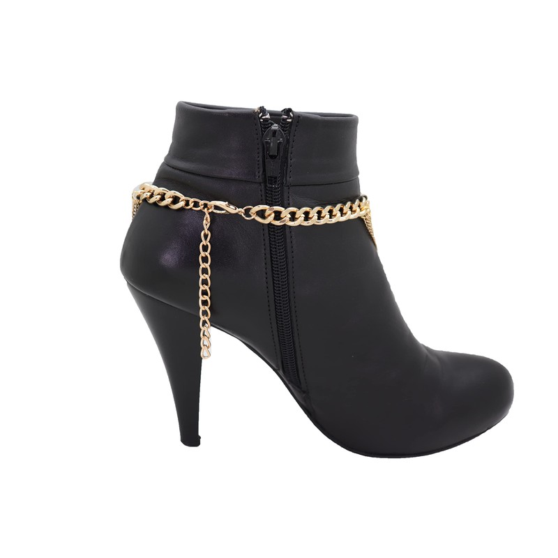 Trendy Fashion Jewelry Women Western Boot Chain Gold Metal Bracelet