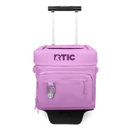 RTIC 40 Can Everyday Wheeled Cooler, Soft Sided Insulated Portable Rolling Collapsible Cooler Bag with Wheels and Handle for Outdoor, Beach, Camping, Sports, Travel, Leakproof, Lavender