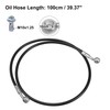X AUTOHAUX Motorcycle Hydraulic Brake Line Oil Hose Pipe 100cm