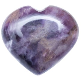 FASHIONZAADI Amethist Hartstenen Helende Crystals Set Mini Bladerdeeg Hard Liefde Edelsteen Reiki Healing & Chakra Balans Zak Palmsteen Huis & Woonkamer Decor Maat: 1.5-2 Inches