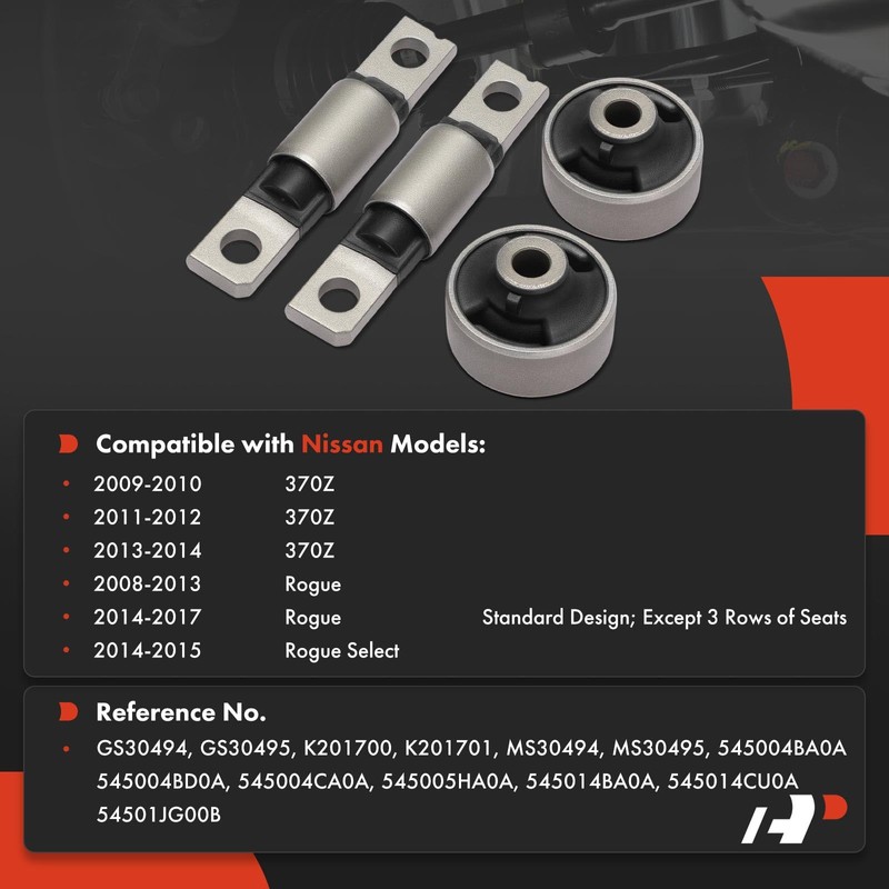 A-Premium 4 x Front Lower Forward Rearward Control Arm Bushing