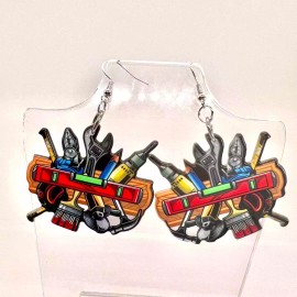 Handmade Tool Bag Earrings - Maintenance Earrings - Tech Earrings - Work Earrings