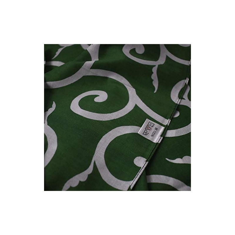 Arabesque Pattern Furoshiki 100% Cotton Made in Japan Green Bag