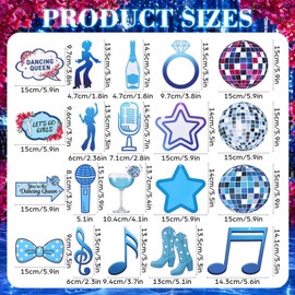Epakh 52 Pcs Dancing Queen Party Decorations Bachelorette Photo Booth Props