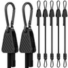 48 Inch Adjustable Carabiner Bungee Cords with Hooks, Easy to