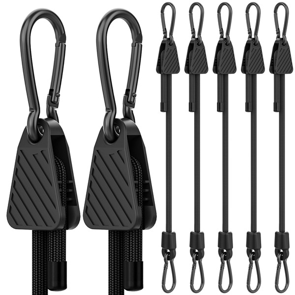 48 Inch Adjustable Carabiner Bungee Cords with Hooks, Easy to