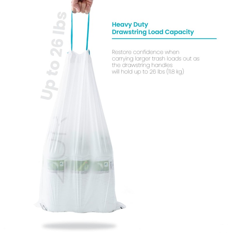 Home Zone Living 2-Pack 5 Gallon Kitchen Trash Bags with