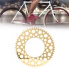 Folding Bicycle Chainwheel Smooth Fastness AntiCorrosion Wearproof Bike Chainring(Titanium Gold