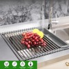 Dolreiik,Roll Up Dish Drying Rack Over The Sink, 304 Stainless