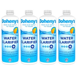 Doheny's Pool Water Clarifier | 100% Professional Grade | Clarifies Cloudy Pool Water | Binds Together Small Particles | for Sand & Cartridge | Set of (4) - 32 Ounce Bottles