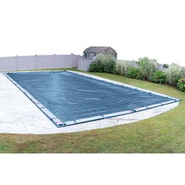 Pool Mate 351428RPM Heavy-Duty Winter In-Ground Pool Cover, 14 x 28-ft, Blue