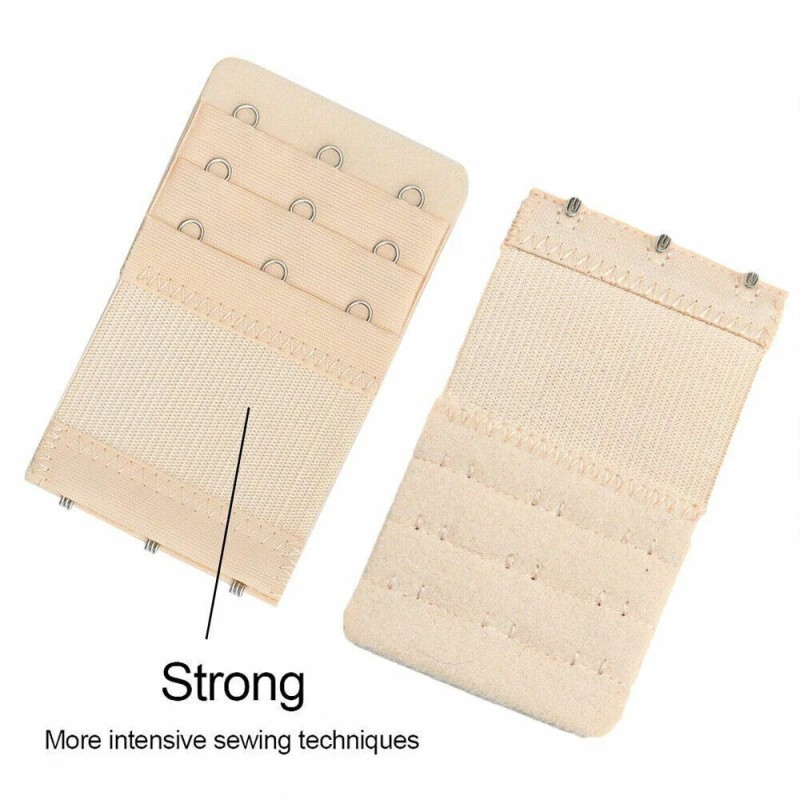 Unbranded 4Pcs Adjustable Bra Extender 2/3/4 Hooks with Elastic Extension