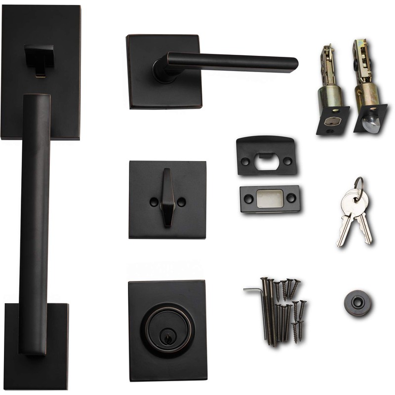 Berlin Modisch HandleSet Front Door Entry Handle and Deadbolt Lock