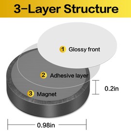 DIYMAG Strong Magnets 35Pcs 0.98x0.2Inch Fridge Refrigerator Magnet for Crafts with Adhesive Backing Magnetic Small Black Button Ceramic Circle Craft Round Heavy Duty Adhesive Neodymium Whiteboard