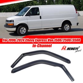 HHENGYISOUL For 96-2025 Chevy Express Van Wind Shield Window Visor Vent Deflector In-Channel