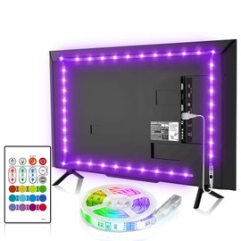 BASON LIGHTING TV LED Backlight，LED Light for TV with Remote Control, 4096 DIY Colors Led Strip Lights for 32-58 Inch TV, Gaming and Home Decor, USB Powered.