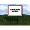 COMMUNITY GARDEN White Red Black 1 Double Sided 18x24 in