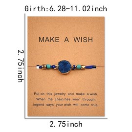 Sun and Moon Friend Couple Gifts Bracelets for Girlfriend Boyfriend Birthday Christmas Gifts for Wife Husband Anniversary Wedding Gifts for Best Friend Sister Gifts for Women Blue Boho Beads Bracelets