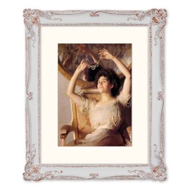 SIMON'S SHOP 11x14 Picture Frame Matted for 8x10 Photo, Vintage Style Poster Frames 11x14, Wall Mounting White