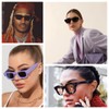 JCTAIFOO Retro Polarised Rectangle Sunglasses Women Men Vintage Rectangular Small
