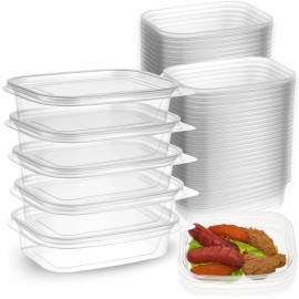Chunful 36 Pcs disposable snack containers with lids compartment snack containers Pla...