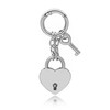 TYEOFWMN Silver Heart Padlock Keychain Gold Handbag Charms for Bags for Women