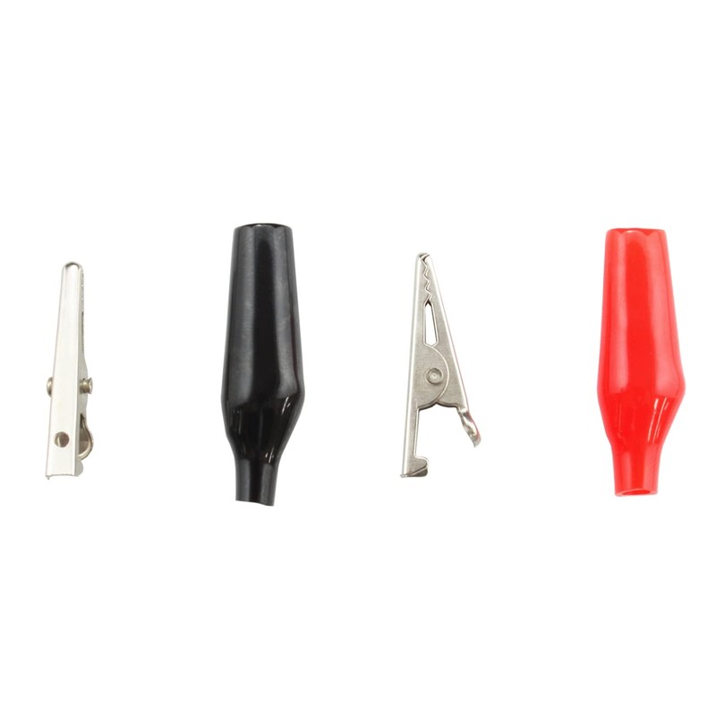 Alligator Clip [24mm x 27mm] (Red/Black) Set of 10 -