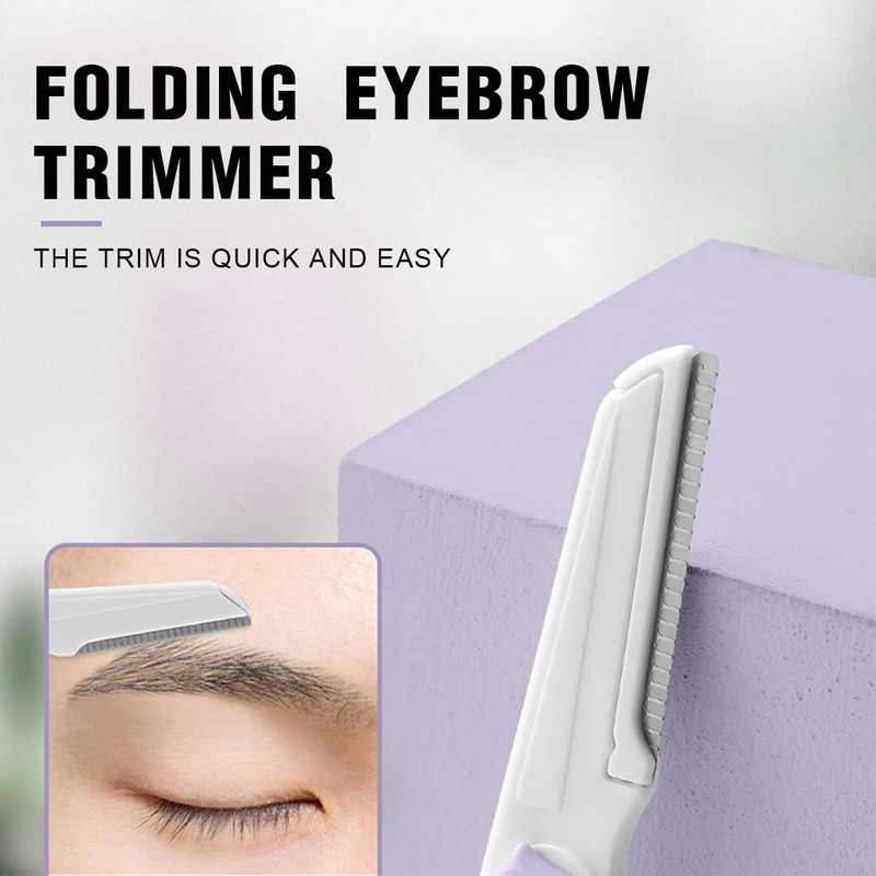 PLABBDPL Eyebrow Set of 4 Eyebrow Scissors with Comb, Eyebrow