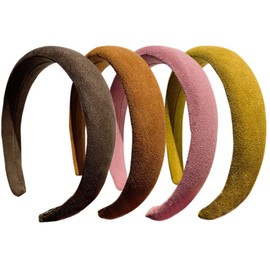 Puffy Makeup Headband, Thick Headband for Women, Padded Hair Accessories, Skin Care, Towel, Headscarf, Wide Spa Hairband, Yoga, Face Wash (SpongeYellow)