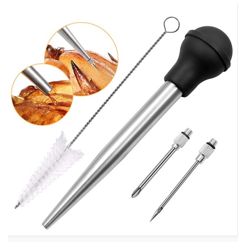 IFFMYJB Turkey Baster Set 5, 18/8 Stainless Steel Turkey Baster