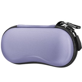 Fintie Glasses Case Sunglasses, EVA Scratch-Resistant Sunglasses Case Hard Case with Carabiner Large Glasses Case for Women Men Outdoor Sports Glasses Cycling Glasses, purple