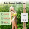 Hillhub Portable Propane Tankless 34,000BTU Water Heater, 1.32GPM Outdoor Shower