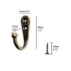 Beilala 12 Pack Coat Hooks Door Wall, Small Single Metal