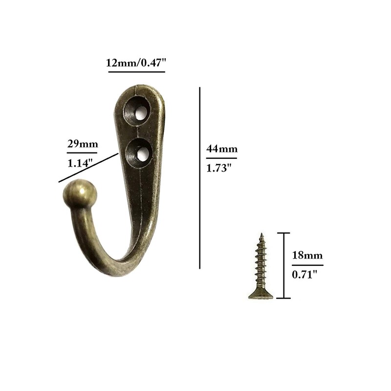 Beilala 12 Pack Coat Hooks Door Wall, Small Single Metal