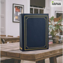 Arpan Photo Album 6x4"/10 x 15cm for 200 Photos, Slip in Case Padded Album Pack of 2 (Blue Padded)