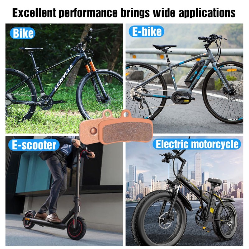 25 Pairs 4-Piston Sintered Metal Ebike Bike Brake Pads with