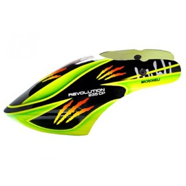 MICROHELI Airbrush Fiberglass Green Scratch Canopy - Blade Revolution 235 CP