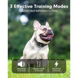 Dog Shock Collar with Remote – 4200FT Dog Training Collar with 3 Safe Training Modes, Security Lock, IP67 Waterproof & Rechargeable E-Collar for All Breeds Dogs (7-120Lbs)