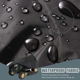 Gicov Riding Lawn Mower Cover Waterproof Heavy Duty Outdoor Tractor Cover Fits Decks Up to 54" Lawn Tractor Cover with Windproof Drawstring All Weather Protection