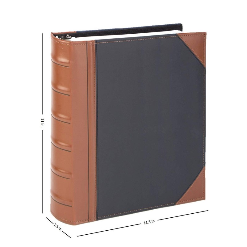 Executive Binder, English Leather 2 Tone with Stitching and Ribbed