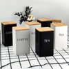 Toolzia Tea Coffee Sugar Canisters, 3 Pack Tea and Coffee