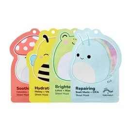 TONYMOLY x Squishmallows Sheet Mask Set – 4-Pack Facial Skincare Variety for Hydrating, Soothing, Repairing, Nourishing, Moisturizing & Glowing Skin
