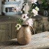Tanvecle Brown Ceramic Vase with 2 Handles, Modern Farmhouse Vase
