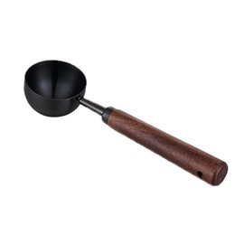 LannuMet 304 Stainless Steel Coffee Measuring Spoon Wooden Handle Coffee Scoop for Coffee, Tea,2 TBSP/30ML,Black