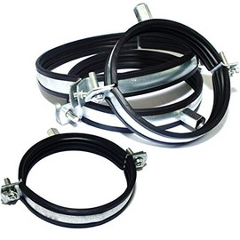 MKK - 18481-013 Pipe Clamps with Rubber Seal M8/10 Thread Phillips Spiral Sealed Pipe Pack of 5 Diameter 100 mm