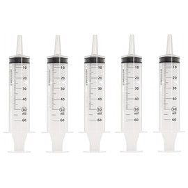 MedixX 5 pieces 50 ml (60 ml) syringes – set for hobby and DIY. Also as a feed syringe or oil syringe. Syringes are individually sterile packed (5 x 50 ml syringe)